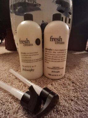 Set Of 2 Philosophy Fresh Cream Shower Gel AND Body Lotion 32oz / 946ml Sealed